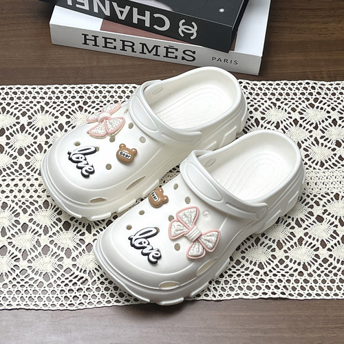 GGGLU2025新款夏季厚底洞洞鞋