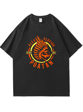 UFC搏击石拳Alex Pereira佩雷拉短袖T恤男棉2025新款大码数码直喷