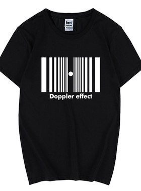 青年男T恤学生夏季物理Doppler Effect多普勒效应男士短袖T恤潮流