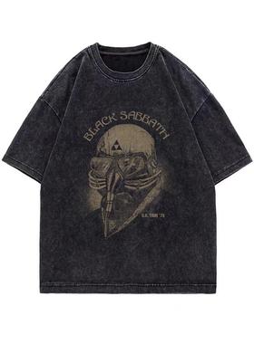 数码直喷摇滚Black Sabbath黑色安息日短袖T恤男2025新款纯棉大码