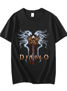 游戏周边DIABLO暗黑破坏神T恤男短袖纯棉2025新款半袖男体恤潮流