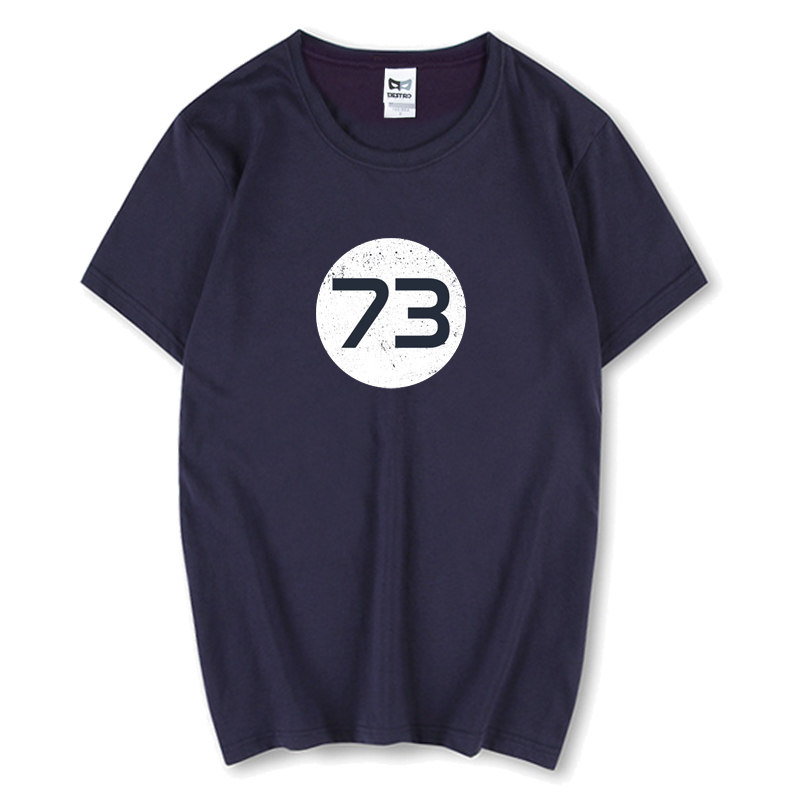 青少年夏季男生生活大爆炸美妙数字73短袖男t恤纯棉印花圆领新款