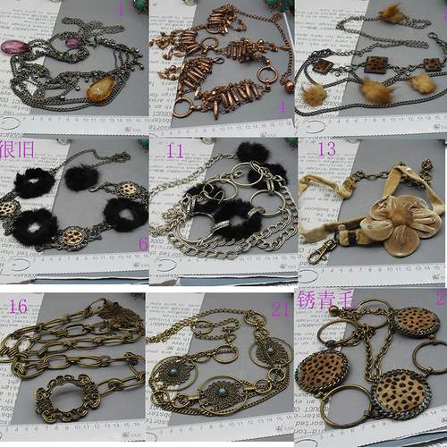 复古旧旧长款腰链夸张