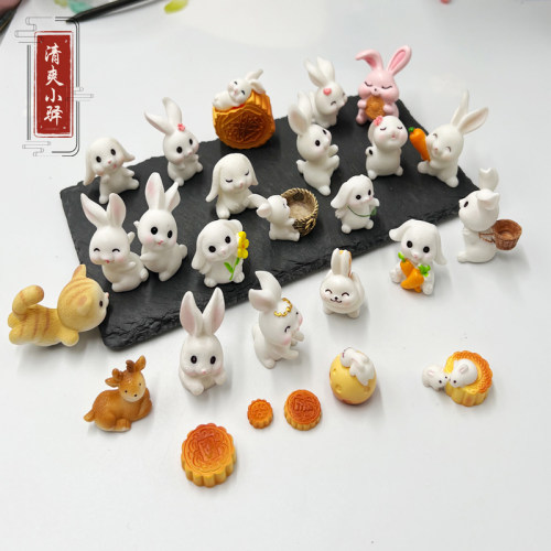 树脂新款立体微观小兔子