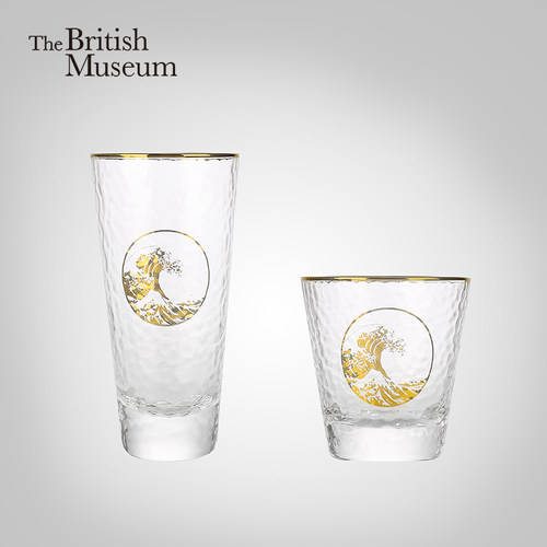 大英博物馆系列烫金锤纹玻璃杯
