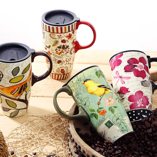 爱屋格林大容量高颜值陶瓷马克杯