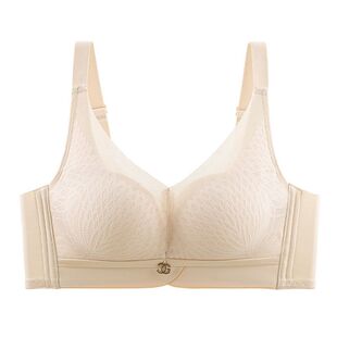 夏文胸无钢圈小胸加厚3CM深V聚拢上托调整型女士性感蕾丝内衣胸罩