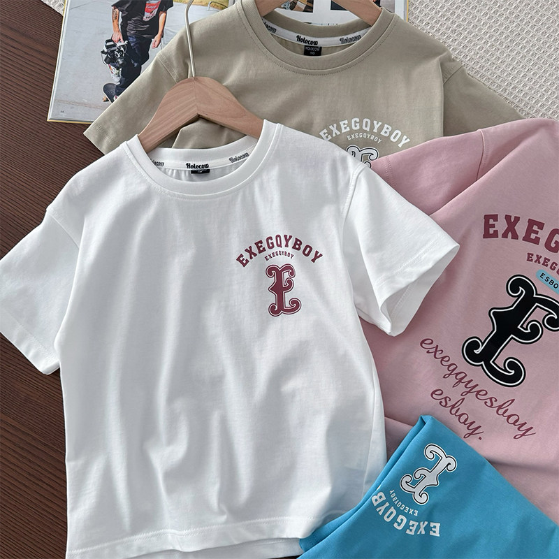 儿童潮流短袖T恤衫纯棉圆领上衣