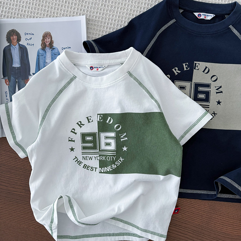 A类100棉~男童纯棉印花短袖T恤衫