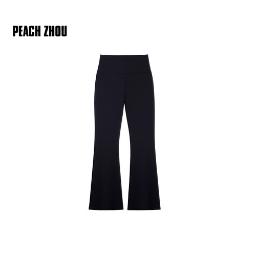 PEACHZHOU 微喇'瘦瘦裤'高弹显瘦宽腰头九分裤PZT6K0638