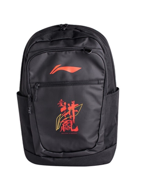 李宁正品2025冬季新款男运动休闲双肩背包包黑色背包ABSV441-1/2