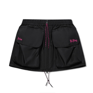 李宁正品2025冬季新款女运动休闲下装半身裙子标准黑色ASKV380-2