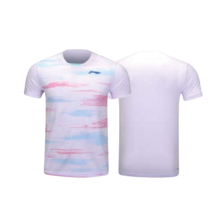 李宁正品2024春男运动休闲速干透气上装球服标准白AAYU145-2