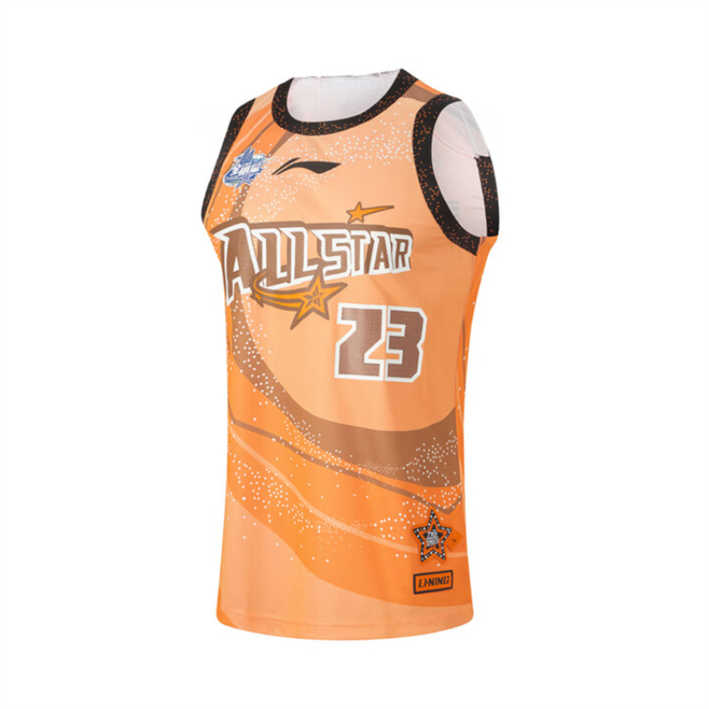 李宁正品2024春男运动休闲全明星CBA背心上装篮球服AAYU255-1