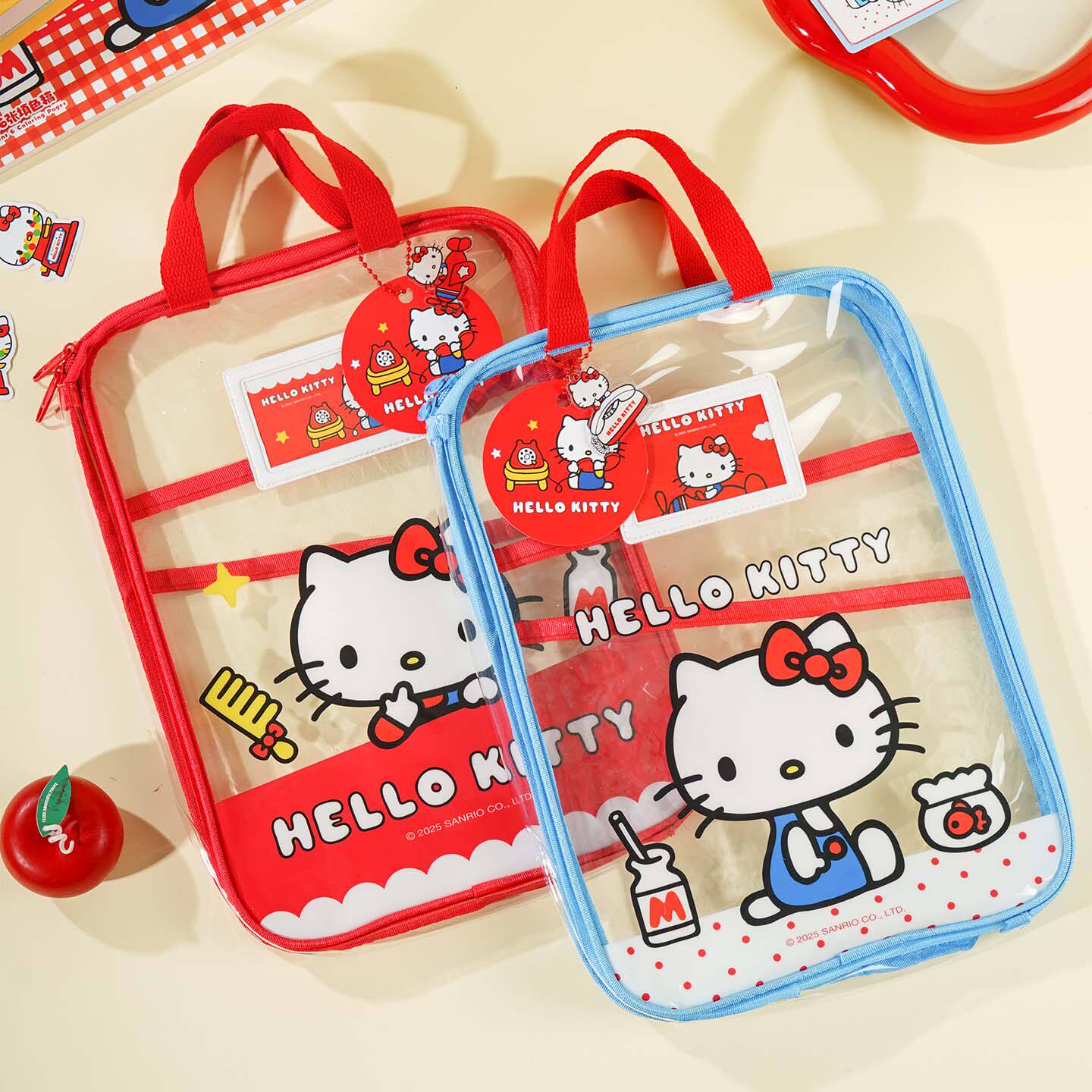 三丽鸥HelloKitty透明大容量文件