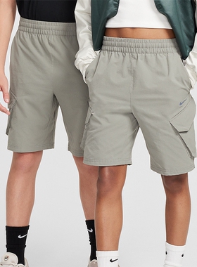 Nike/耐克大童 舒适百搭运动户外复古宽松短裤FZ4903-053