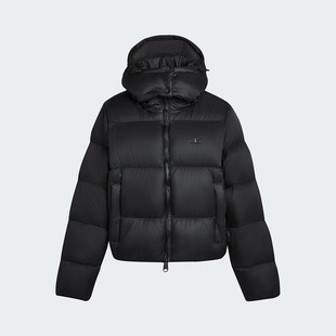 adidas三叶草女装 时尚舒适简约休闲保暖连帽羽绒服KG4905 KG4904