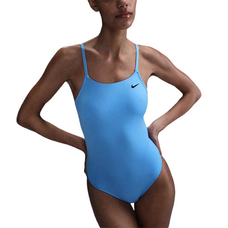 Nike耐克女装 舒适时尚简约运动休闲系带连体泳衣FZ6174-412