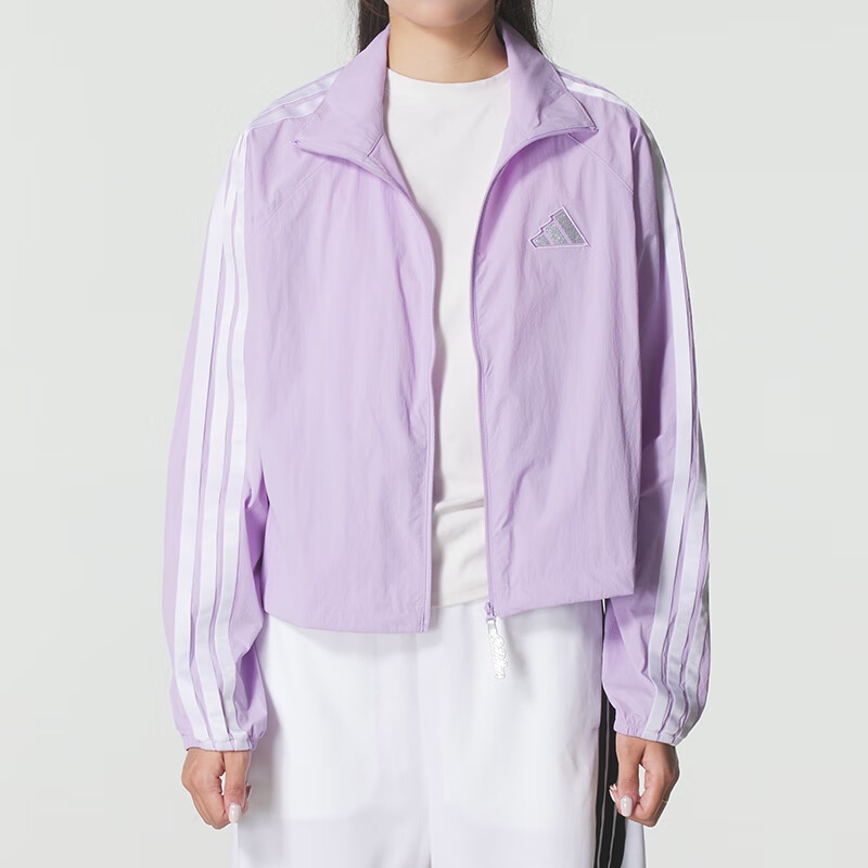 阿迪达斯女装运动立领夹克外套