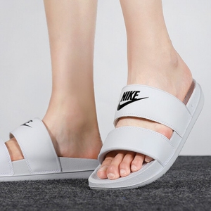 Nike耐克夏季新款双绑带忍者一字拖运动沙滩拖鞋女DC0496-100-001