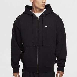 Nike耐克男装 纯色时尚简约百搭运动休闲连帽夹克外套FZ1165-010