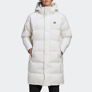 adidas阿迪男装 时尚百搭中长款保暖连帽羽绒服GF0073 KC2497