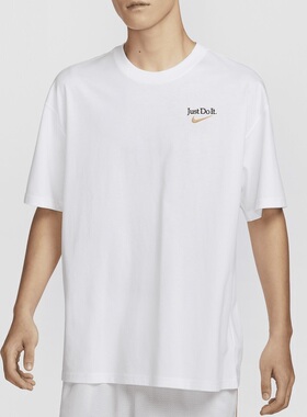 NIKE耐克男装 时尚印花简约百搭休闲圆领短袖T恤FZ8084-100