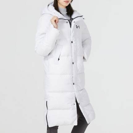 UA/安德玛 女装冬季新款运动连帽拉链长款保暖羽绒服 1375454-100
