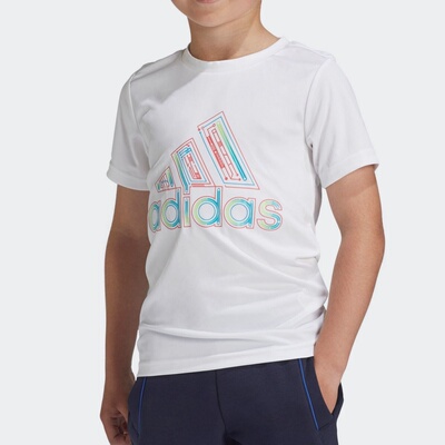 阿迪达斯男小童舒适透气运动T恤