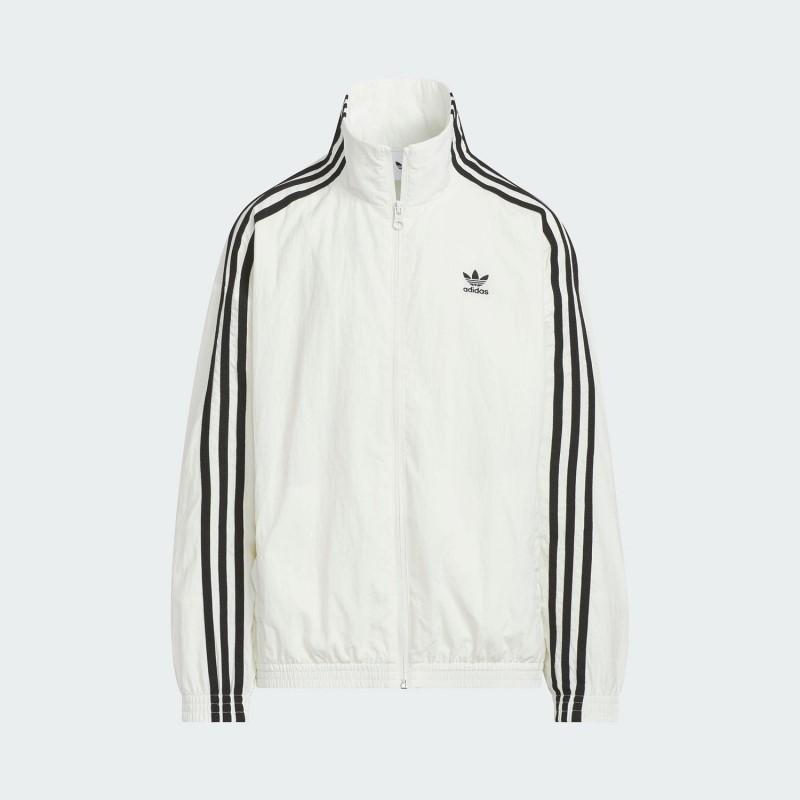adidas三叶草 儿童三条纹运动休闲梭织立领夹克外套KQ5492