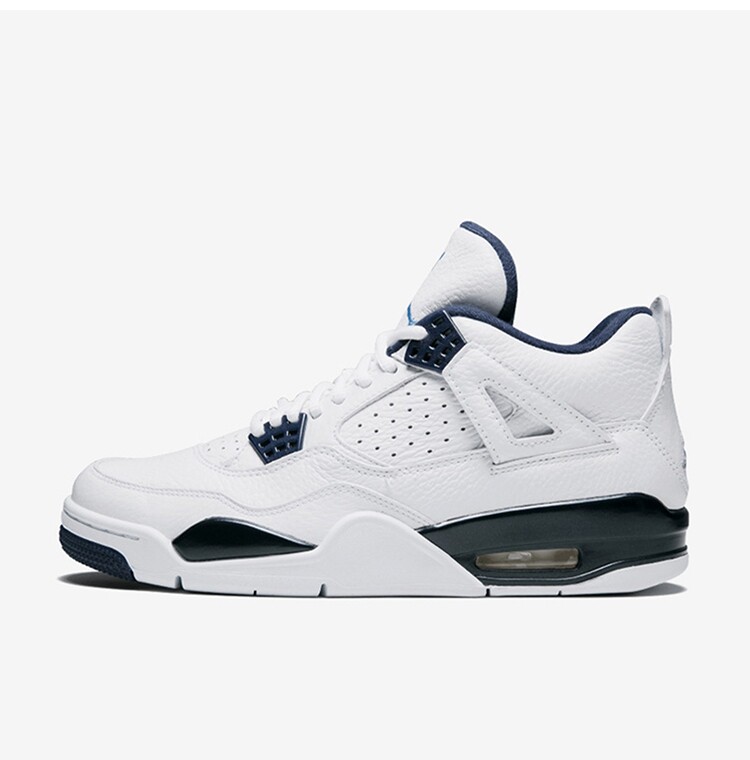 耐克 Air Jordan 4 Mid AJ4哥伦比亚白蓝中帮篮球鞋314254-107
