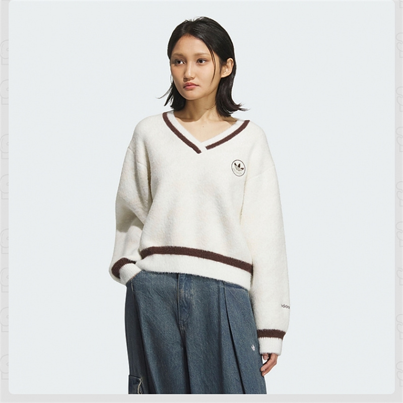 阿迪三叶草时尚简约针织线衫