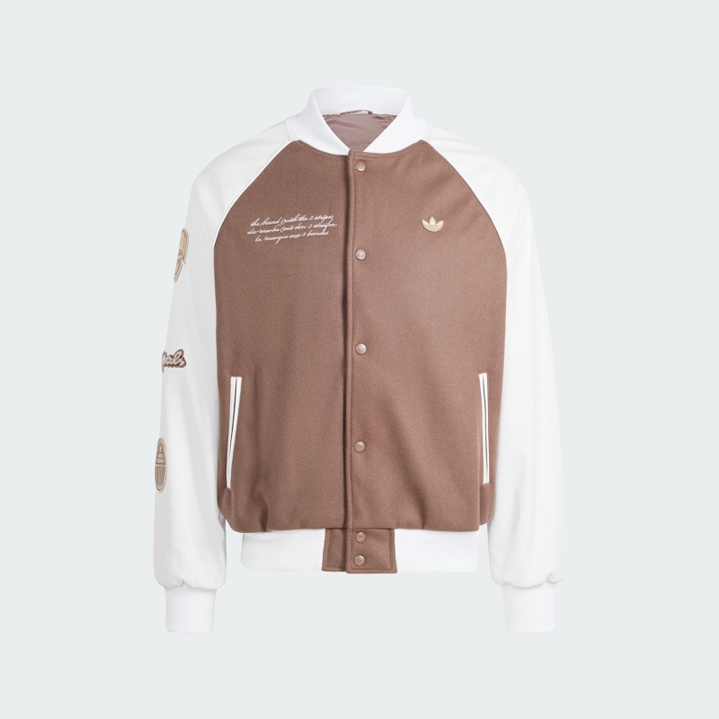 Adidas三叶草男装 宽松复古简约休闲棒球领夹克外套IS0191 IS2926