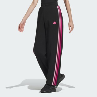 条纹舒适宽松休闲针织运动长裤 JJ3565 时尚 adidas阿迪女裤