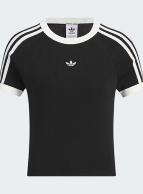 adidas三叶草女装 印花百搭运动休闲短袖T恤JI7048 KB8960 KB8961