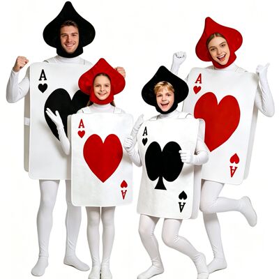 万圣节扑克牌 亲子cos服装Poker-themed costume派对搞怪角色扮演