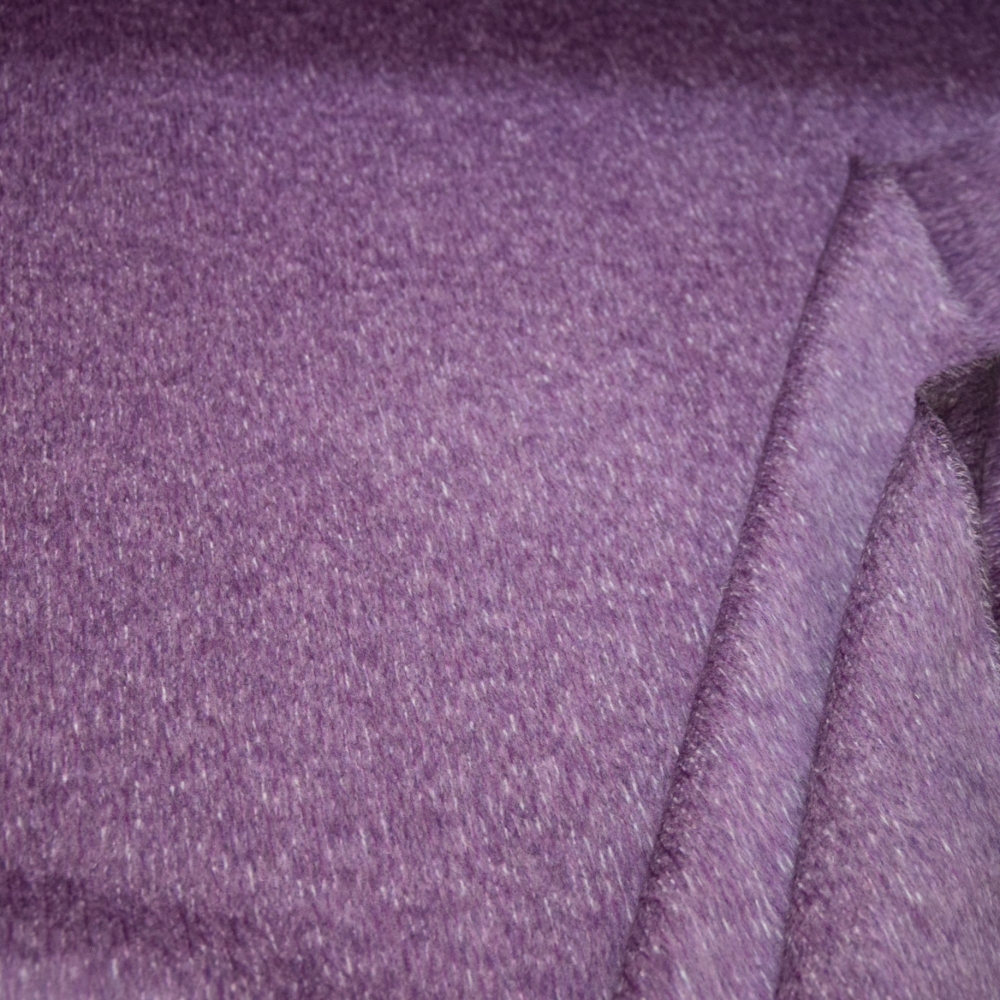 可剥时尚韩国进口紫色流星雨双面羊绒面料羊毛呢时装设计大衣布料