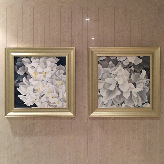 四合艺术手绘花卉卧室床头画装饰画客厅简约沙发背景墙画餐厅挂画