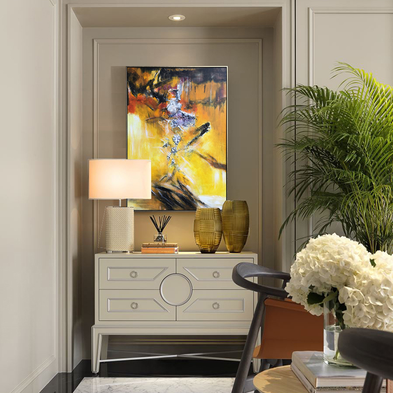 纯手绘油画赵无极抽象画厚肌理