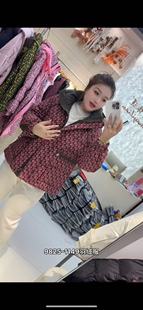 国标90白鸭绒 新款 芮娜依莲9825大码 羽绒服女胖MM短棉袄200斤女装