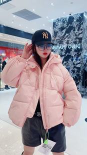 90白鸭绒棉袄 新款 揭幕5119大码 羽绒服女胖MM连帽面包服200斤女装