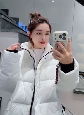 金影奇95033大码羽绒服女胖MM短款90白鸭绒棉服200斤女装新款棉袄
