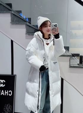 金影奇95817大码羽绒服女胖MM长款过膝鹅绒服200斤女装新款棉衣冬
