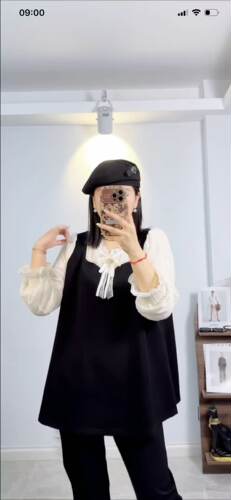 香港芸卉26240大码雪纺衫女胖mm拼接蕾丝衫200斤女装新款上衣秋装