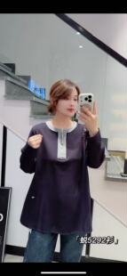 蜕变日记5292大码打底衫女胖MM圆领T恤衫200斤女装新款小衫上衣冬