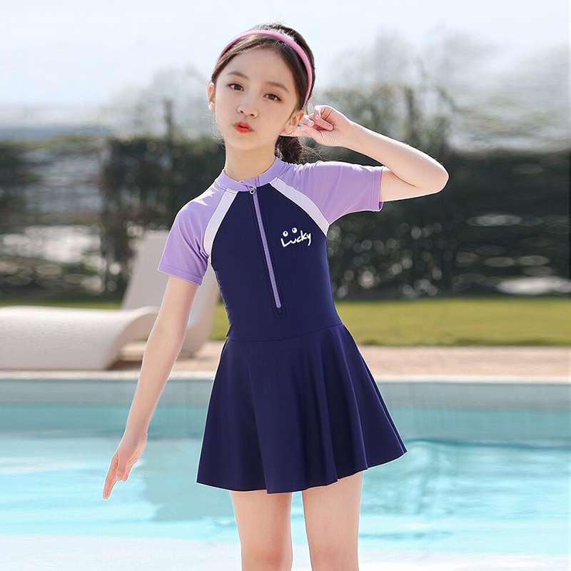 少女小学生裙式儿童泳装