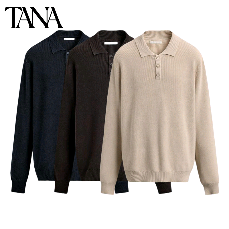 秋冬新品男装时尚休闲穗纹针法POLO领针织衫打底毛衣 3284312