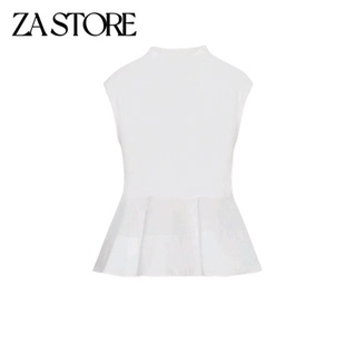 法式 女装 无袖 半高领拼接九分短裙式 5644002 春季 下摆上衣 新品