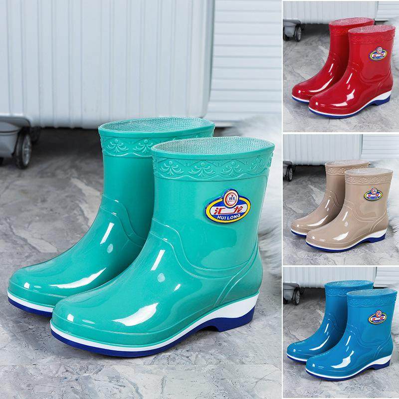 汇龙时尚中筒短筒雨鞋雨靴防水防滑厨房厨师胶鞋水鞋夏耐酸碱