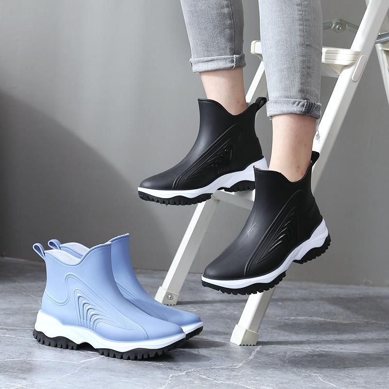 2025新款短筒时尚女士水靴户外工作洗车买菜轻便防滑胶鞋女